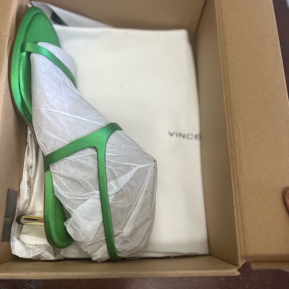 Vince Ester garden green kitten heel sandal NEW 9.5 - Picture 5 of 6